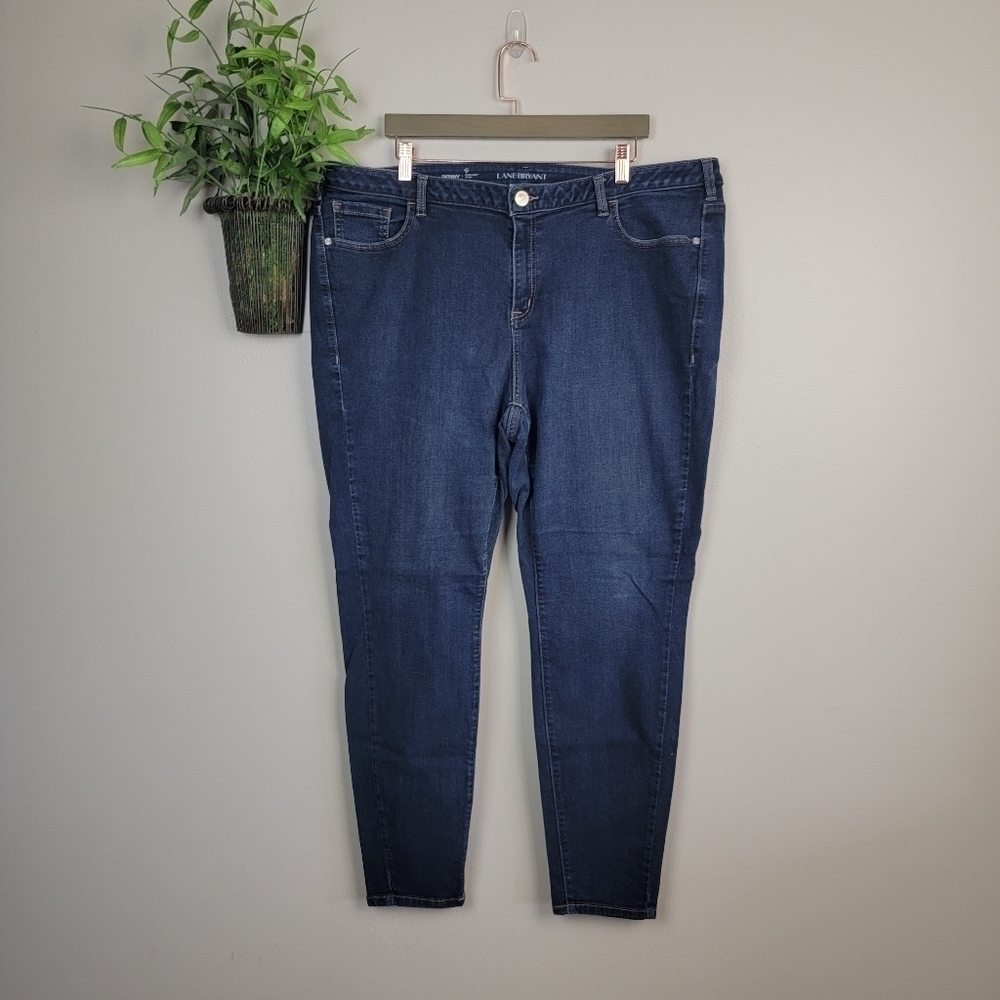 Lane Bryant Skinny Dark Wash Genius Fit High Rise Stretch Jegging Jeans 22